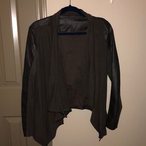 Brown/grey leather jacket